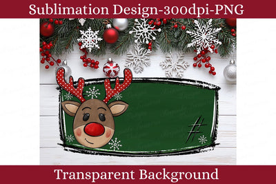 Christmas Reindeer Name Plate PNG, Holiday Chalkboard Sign, Personalized Name Design, Christmas Sublimation Design Digital Download Sublimation Keepsake Treasures Designs LLC. 