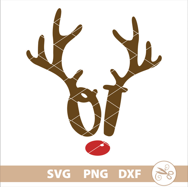 Christmas Reindeer Occupational Therapist SVG PNG DXF SVG Cutting Edge Applique 