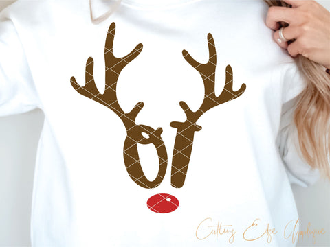 Christmas Reindeer Occupational Therapist SVG PNG DXF SVG Cutting Edge Applique 