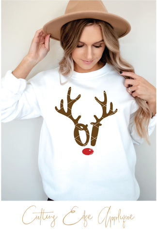 Christmas Reindeer Occupational Therapist SVG PNG DXF SVG Cutting Edge Applique 