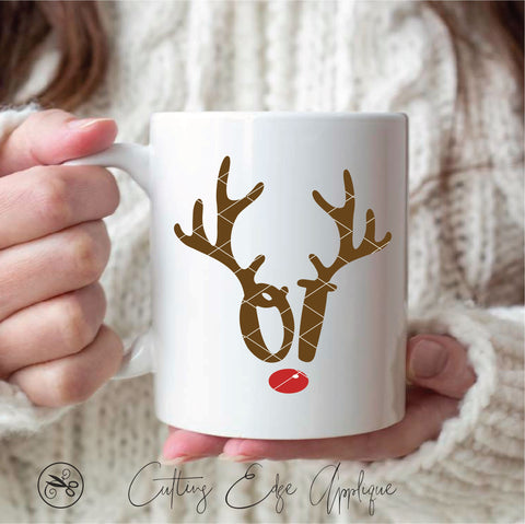 Christmas Reindeer Occupational Therapist SVG PNG DXF SVG Cutting Edge Applique 