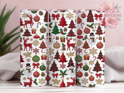 Christmas Reindeer Pattern 20oz Tumbler, Christmas Reindeer, Reindeer Pattern, Reindeer Tumbler, 20oz Tumbler, Christmas Tumbler, Holiday Reindeer, Tumbler Wrap Sublimation Li Zamperini 