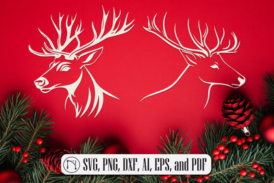 Christmas Reindeer SVG Clipart Bundle SVG MD JOYNAL ABDIN 