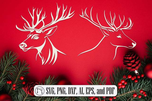 Christmas Reindeer SVG Clipart Bundle SVG MD JOYNAL ABDIN 