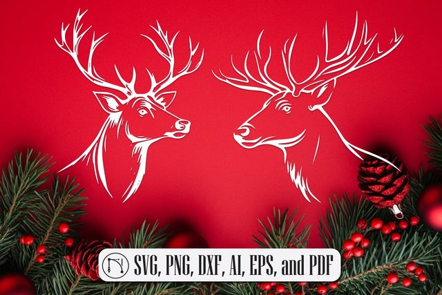 Christmas Reindeer SVG Clipart Bundle SVG MD JOYNAL ABDIN 