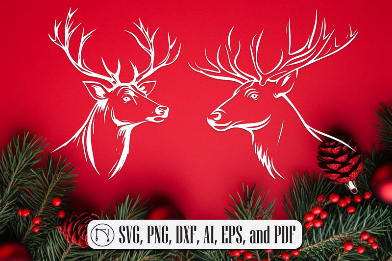 Christmas Reindeer SVG Clipart Bundle SVG MD JOYNAL ABDIN 