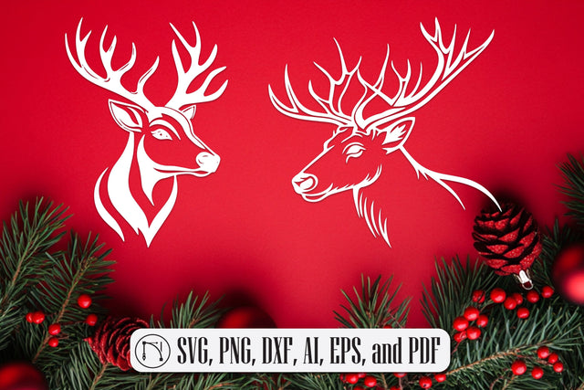 Christmas Reindeer SVG Clipart Bundle SVG MD JOYNAL ABDIN 