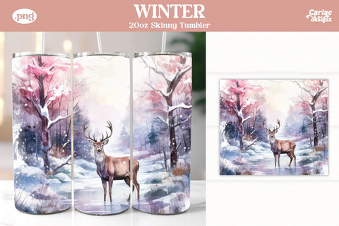 Christmas Reindeer Tumbler Wrap Bundle Sublimation Carla C Designs 