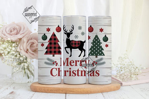 Christmas Reindeer Tumbler Wrap Sublimation sassyprint 