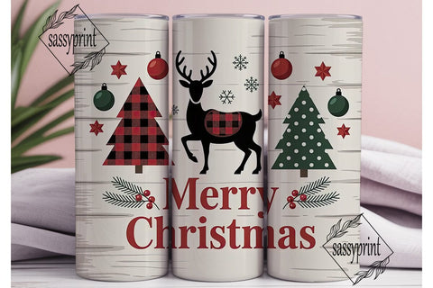 Christmas Reindeer Tumbler Wrap Sublimation sassyprint 