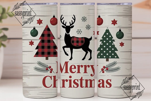 Christmas Reindeer Tumbler Wrap Sublimation sassyprint 