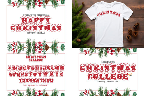 Christmas Retro Jingle Poster Font Bundle Font Dm Letter Studio 