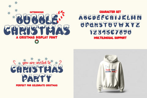 Christmas Retro Jingle Poster Font Bundle Font Dm Letter Studio 