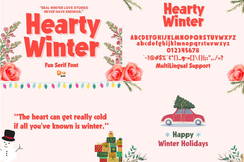 Christmas Retro Jingle Poster Font Bundle Font Dm Letter Studio 