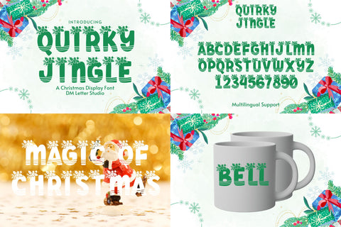 Christmas Retro Jingle Poster Font Bundle Font Dm Letter Studio 