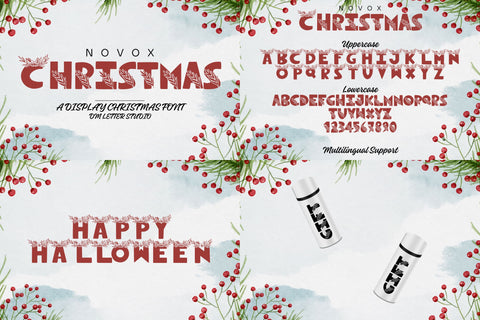 Christmas Retro Jingle Poster Font Bundle Font Dm Letter Studio 