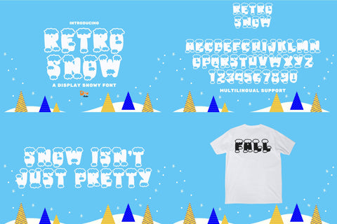 Christmas Retro Jingle Poster Font Bundle Font Dm Letter Studio 