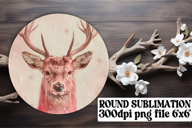 Christmas Retro PNG Keychain for Round Design Watercolor Sublimation afrosvg 