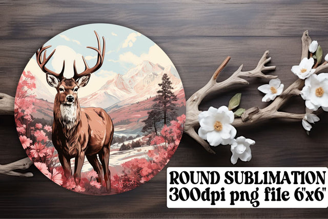 Christmas Retro PNG Keychain Sublimation Watercolor Round Sublimation afrosvg 