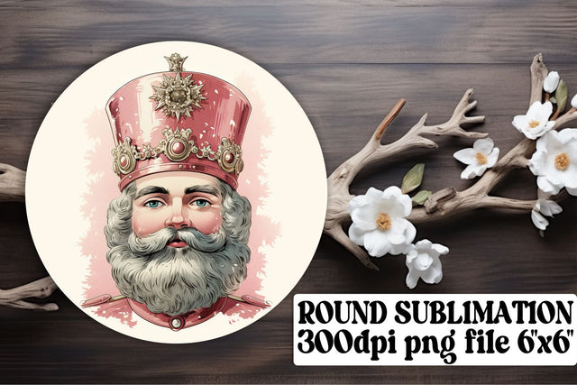 Christmas Retro Round Keychain Design Watercolor Holiday Sublimation afrosvg 