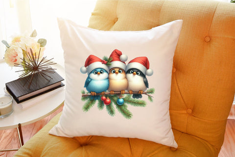 Christmas Robin Birds Clipart Bundle Sublimation designartist 