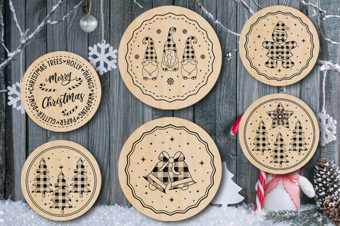 Christmas Round Laser Cut SVG Bundle SVG Shetara Begum 