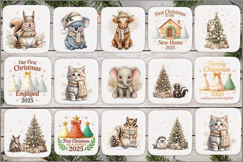 Christmas Round Ornaments PNG Bundle Sublimation Shetara Begum 