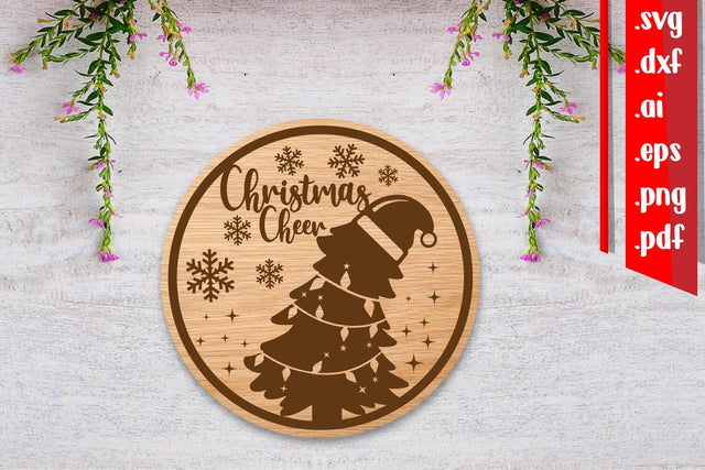 Christmas Round Sign 3 SVG zafrans studio 