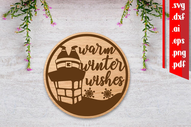Christmas Round Sign 5 SVG zafrans studio 