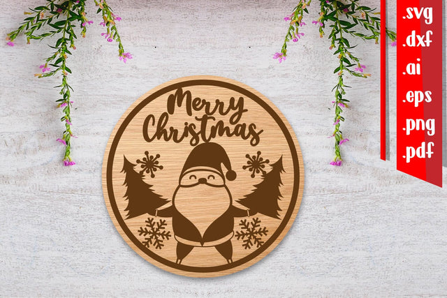 Christmas Round Sign 9 | Merry Christmas SVG zafrans studio 