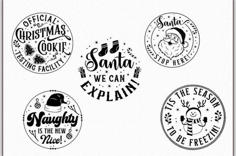 Christmas Round Sign Bundle SVG Shetara Begum 