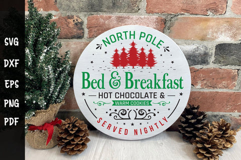 Christmas Round Sign SVG Cut File SVG CraftLabSVG 