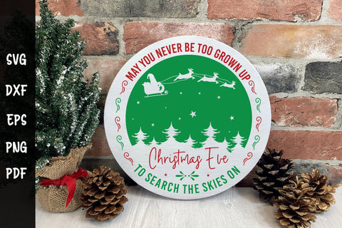 Christmas Round Sign SVG Cut File SVG CraftLabSVG 