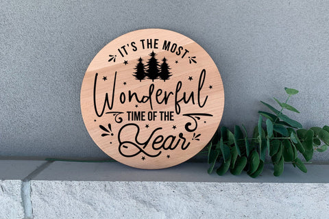 Christmas Round Sign SVG Design SVG CraftLabSVG 