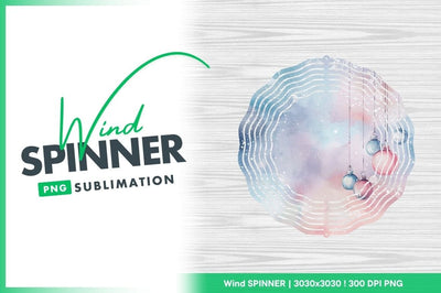 Christmas round wind spinner design sublimation Sublimation Regulrcrative 
