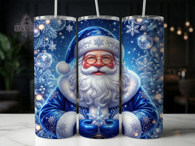 Christmas Royal Blue Santa 20oz Tumbler, Christmas Santa, Royal Blue Santa, Blue Santa Tumbler, Royal Blue PNG, Santa Tumbler PNG, Christmas Royal, Royal Blue Xmas Sublimation SvggirlplusArt 