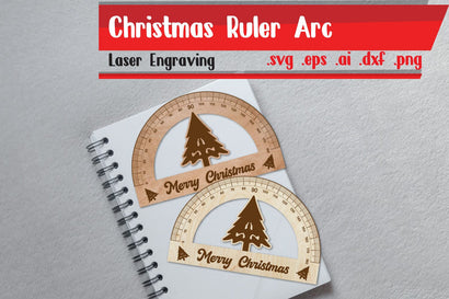 Christmas Ruler Arch - Merry Christmas Ruler Protactor SVG zafrans studio 