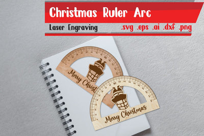 Christmas Ruler Arch - Ruler Protactor SVG zafrans studio 