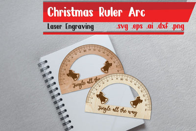 Christmas Ruler Arch - Ruler Protactor SVG zafrans studio 