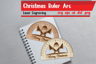 Christmas Ruler Arch - Ruler Protactor - Wooden Ruler SVG zafrans studio 