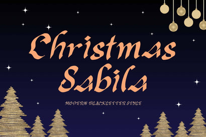 Christmas Sabila Font Prasetya Letter 
