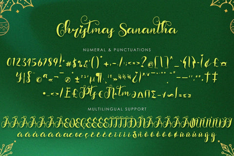 Christmas Sanantha Font Prasetya Letter 