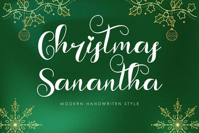 Christmas Sanantha Font Prasetya Letter 