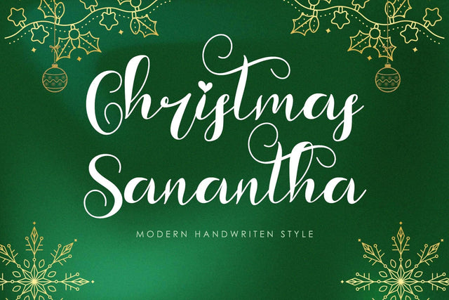 Christmas Sanantha Font Prasetya Letter 