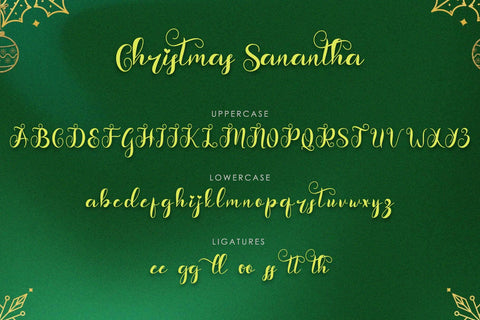 Christmas Sanantha Font Prasetya Letter 