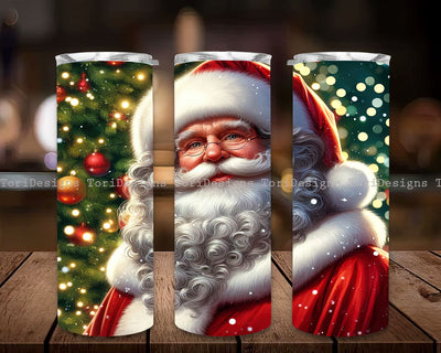 Christmas Santa 20oz Tumbler Wrap, Christmas Santa Claus Tumbler Wrap, Holiday Tumbler Wrap, Santa Christmas Tumbler Sublimation ToriDesigns 