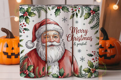 Christmas Santa 20oz Tumbler Wrap Sublimation PixelChick 