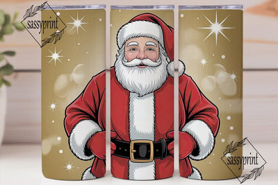 Christmas Santa 20oz Tumbler Wrap Sublimation sassyprint 