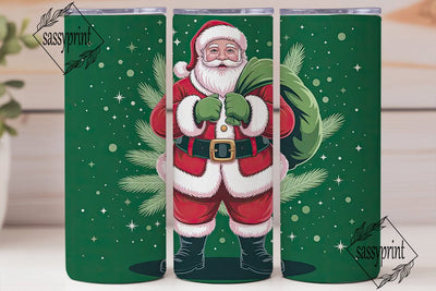 Christmas Santa 20oz Tumbler Wrap Sublimation sassyprint 