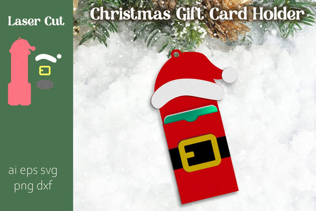 Christmas Santa card holder svg, Christmas gift paper cut SVG AnastasiyaArtDesign 